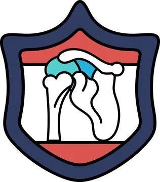 A shield with a heart and a skeleton on it Illustrazione stock