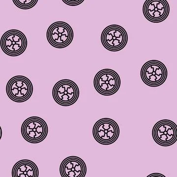 Shield heraldry medieval line vector seamless pattern Stock Illustration