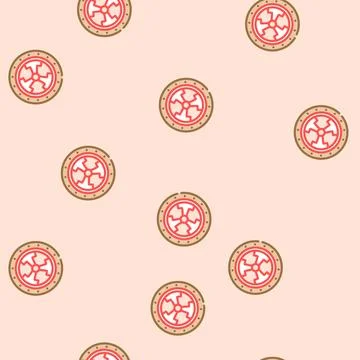 Shield heraldry medieval vector seamless pattern Stock Illustration