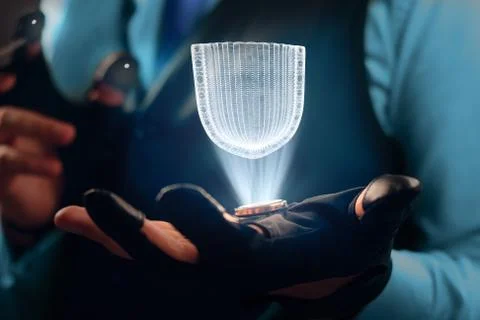 Shield hologram Illustrazione stock