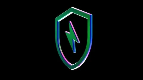 Shield icon 3d. Shield logo 3d. Secure icon. Antivirus concept. Stock Footage 307296970