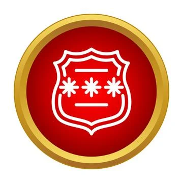 Shield icon with asterisks symbolizing password security Stock Illustration