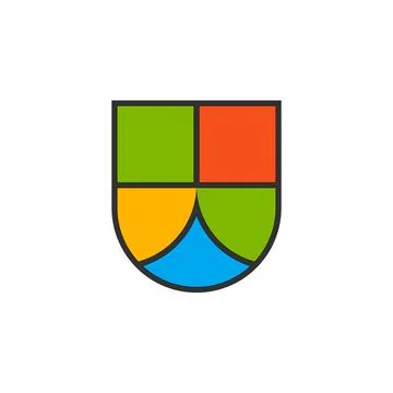 Shield icon, coat of arms template. logo design. Stock vector illustration is Stock Illustration