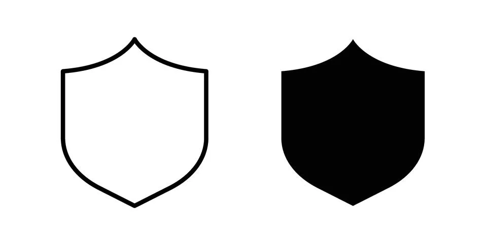 Shield icon concept logo design collection Stock Illustration
