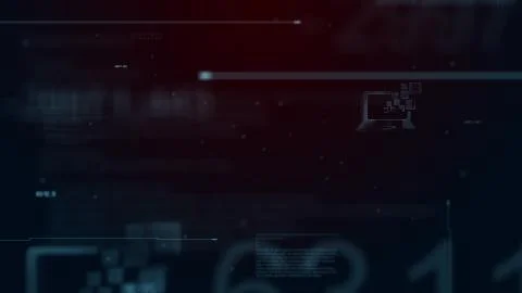 Shield Icon Cyber Security, Digital Data Network Protection, Future Technology Stock Illustration