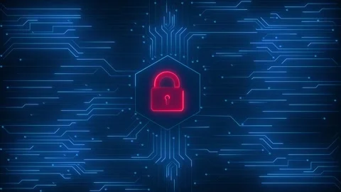 Shield Icon Cyber Security secure network shield, illustrating concepts of data Stock Footage 295213354
