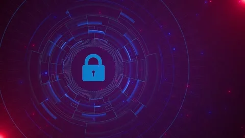 Shield Icon Cyber Security secure network shield, illustrating concepts of data Stock Footage 295328282