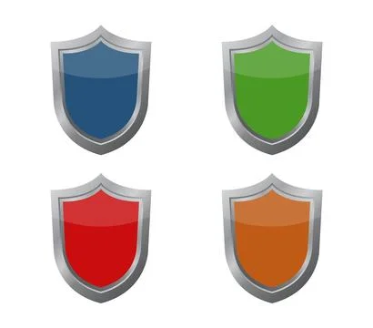 Shield icon illustrated in vector on white background Stock Illustration