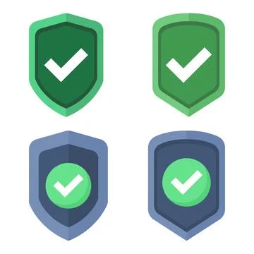 Shield icon illustration set for protection, security, and guard concept Stock Illustration