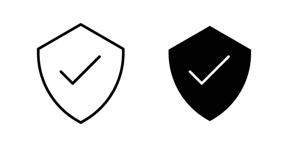 Shield icon Illustration set. Vector Eps10 for apps Stock Illustration