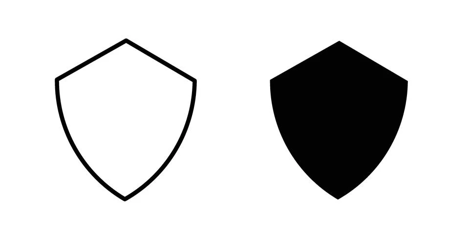 Shield icon illustration vector, icon set for apps Stock Illustration