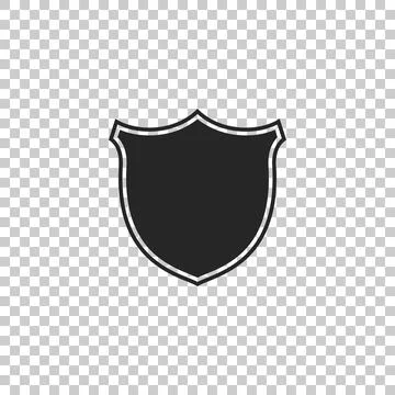 Shield icon isolated on transparent background. Guard sign. Flat design. Vector Stock Illustration