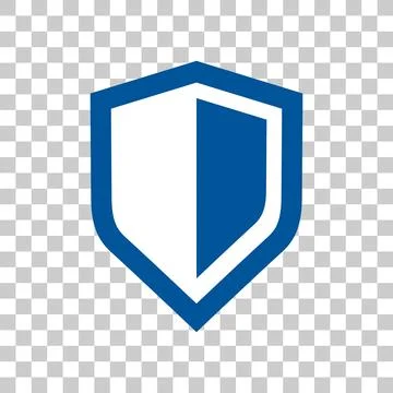 Shield icon isolated on transparent background. Security and protection. Stock Illustration