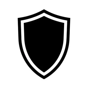 Shield Icon isolated on white background Stock Illustration