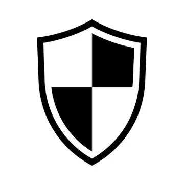 Shield Icon isolated on white background Stock Illustration