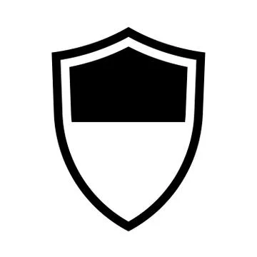 Shield Icon isolated on white background Stock Illustration