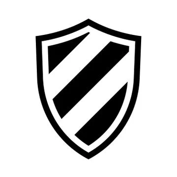 Shield Icon isolated on white background Stock Illustration