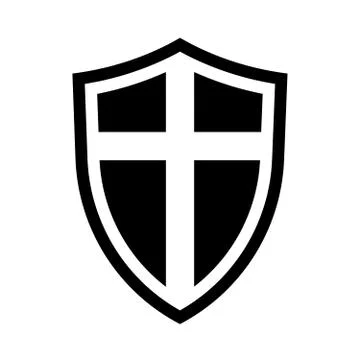 Shield Icon isolated on white background Stock Illustration