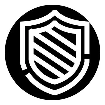 Shield icon protecting data and ensuring digital security Stock Illustration