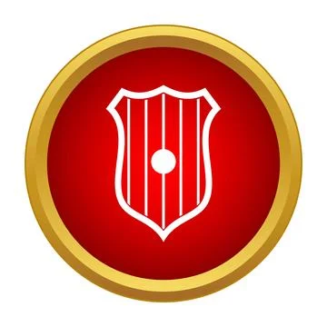 Shield icon protecting data and system security Illustrazione stock