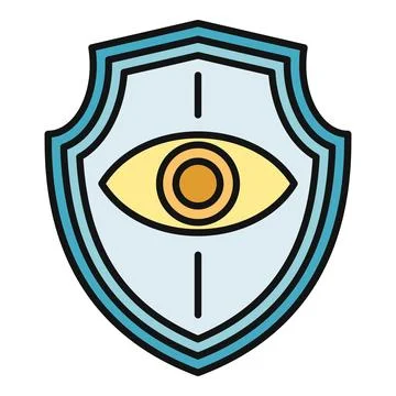 Shield icon protecting data and digital privacy Stock Illustration