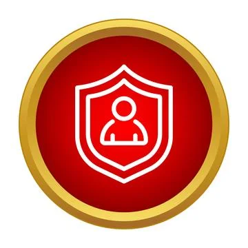 Shield icon protecting user data privacy and security イラスト素材