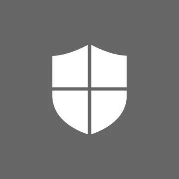 Shield icon. Protection sign. Vector illustration, flat design. Stockillustratie