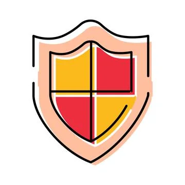 Shield icon representing antivirus computer safety and protection 스톡 일러스트