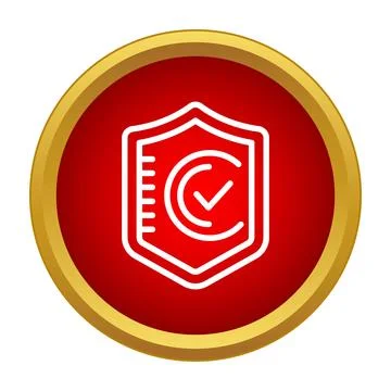 Shield icon representing protection, security, and verification 库存插图