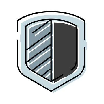 Shield icon representing security, defense, and protection Stock Illustration