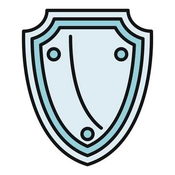 Shield icon representing security defense and data protection Illustrazione stock