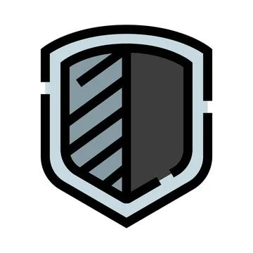 Shield icon representing security, protection, and defense concept Stock Illustration