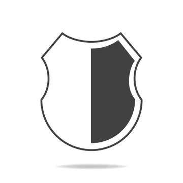 Shield icon. Security company logo. Abstract symbol of protection. Vector. Stock Illustration