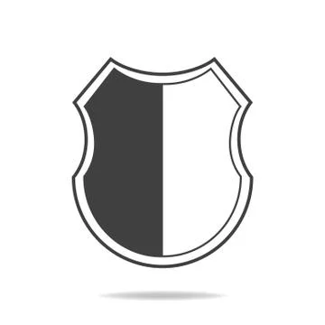 Shield icon. Security company logo. Abstract symbol of protection. Vector. Stock Illustration