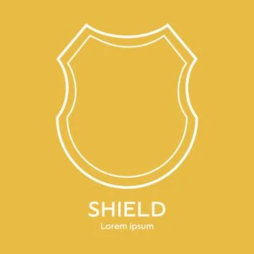 Shield icon. Security company logo. Abstract symbol of protection. Vector. Stock Illustration
