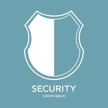 Shield icon. Security company logo. Abstract symbol of protection. Vector. Stock Illustration
