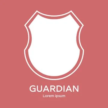 Shield icon. Security company logo. Abstract symbol of protection. Vector. Stock Illustration