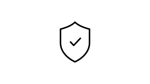 Shield icon. Security icon animation. Icon animation. Stock Footage 313488358