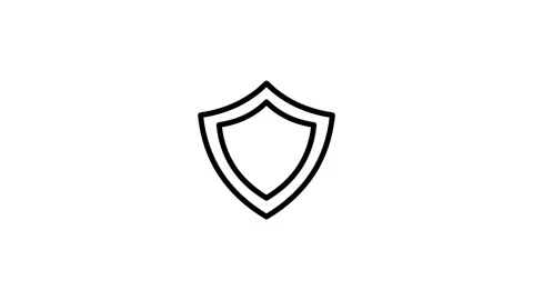 Shield icon. Security icon animation. Icon animation. Stock Footage 313488359