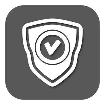 The shield icon. Security symbol. Flat Stock Illustration