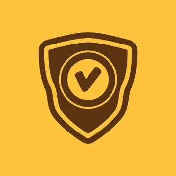 The shield icon. Security symbol. Flat Stock Illustration