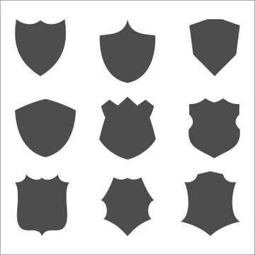 Shield icon set. Stock Illustration