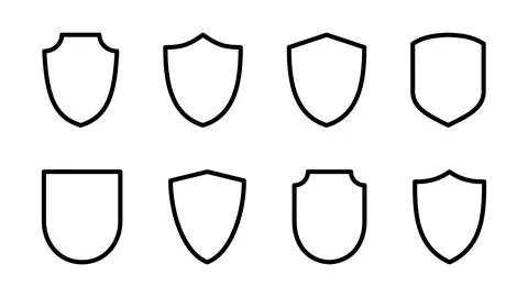 Shield icon set. Protection icon vector. Security vector icon Stock Illustration