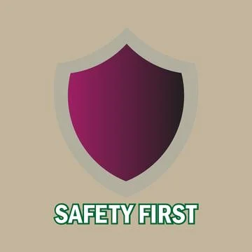 Shield Icon Set Vector Design on White Background. Stock Illustration