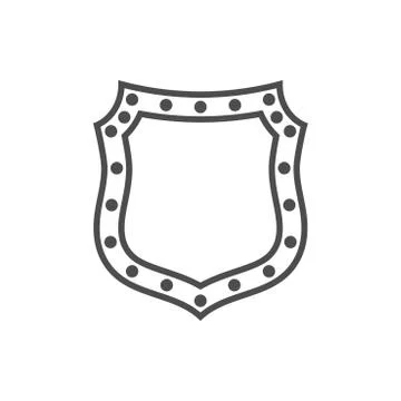 Shield icon shape emblem Stock Illustration