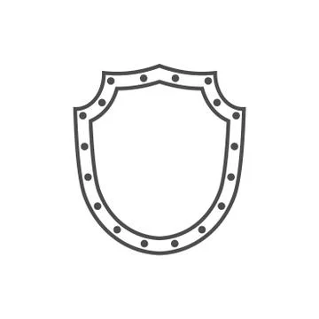 Shield icon shape emblem Stock Illustration