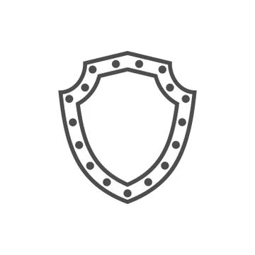Shield icon shape emblem Stock Illustration