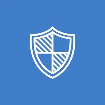 Shield icon, shield vector illustration Illustrazione stock