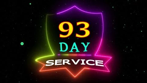 Shield icon showing ninety three service Illustrazione stock
