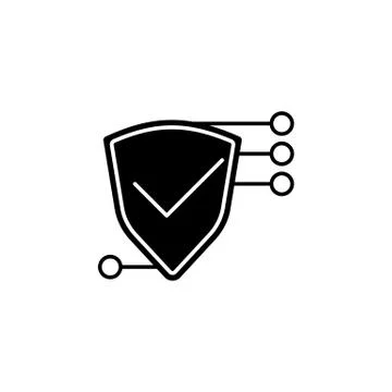 Shield icon. Simple glyph, flat vector of Technology icons for UI and UX, web Stock-Illustration